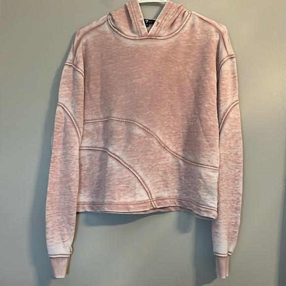 7 For All Mankind Tops - 7 For All Mankind Women's Dusty Pink Cropped Hoodie Size M